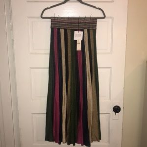 NWT Anthropologie sparkle stripe sweater skirt